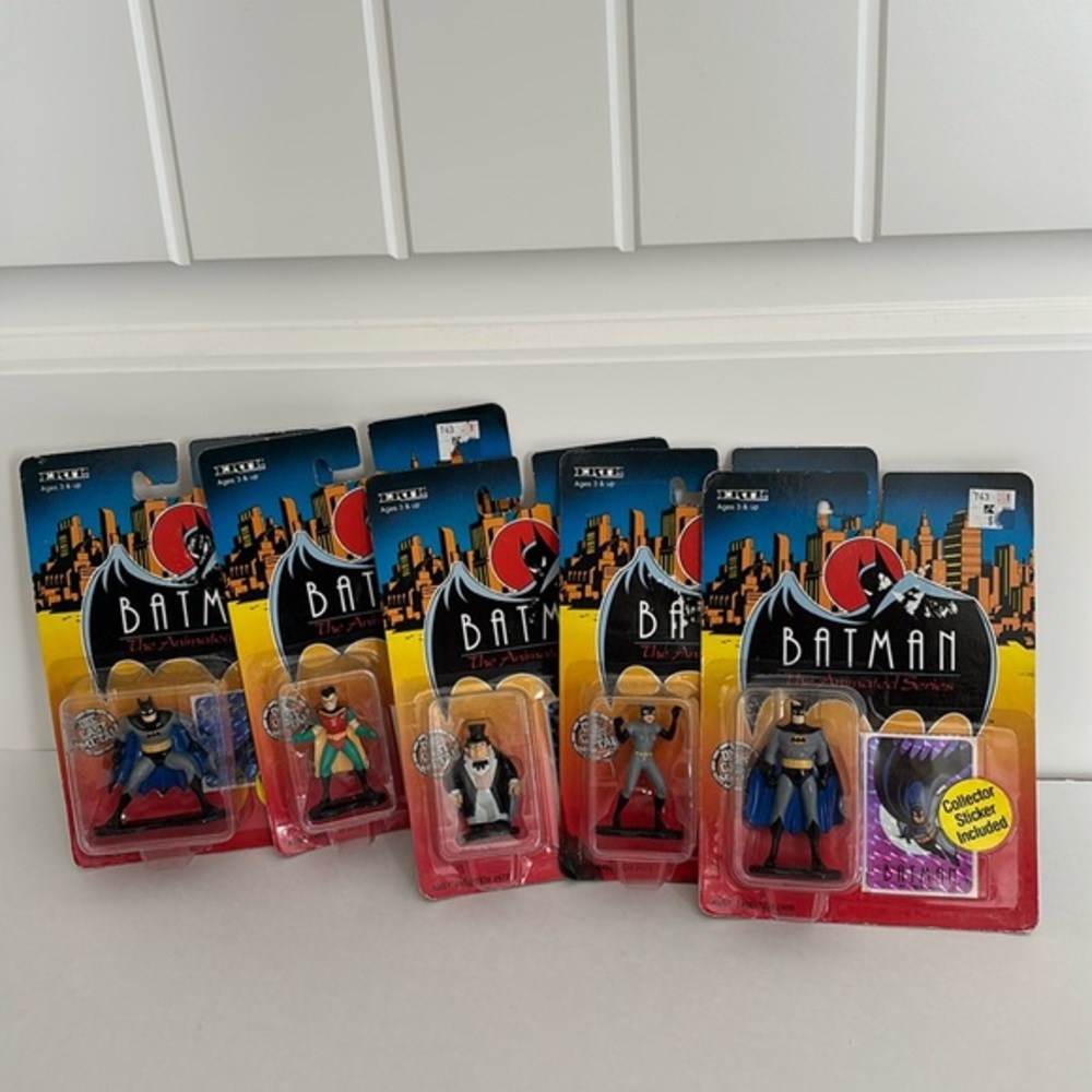 Lot Of (5) ERTL 1992 Batman The‎ Animated Series Die Cast Figures Vintage